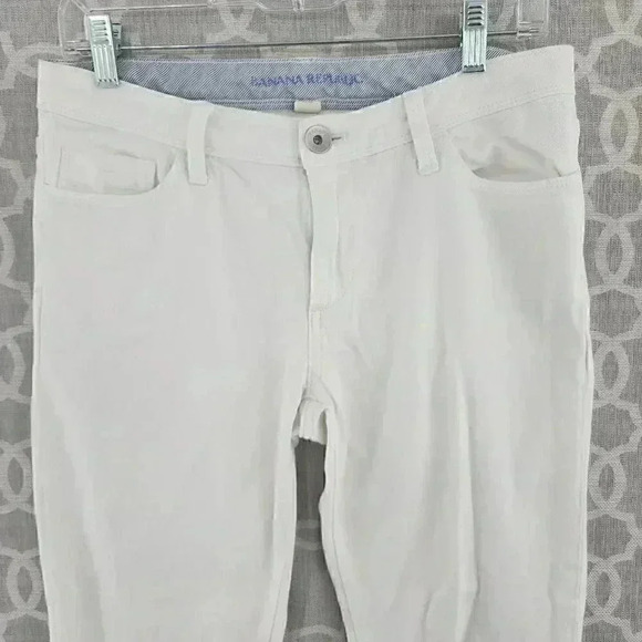 Banana Republic White Crop Denim Women's Size 28 - Picture 3 of 8